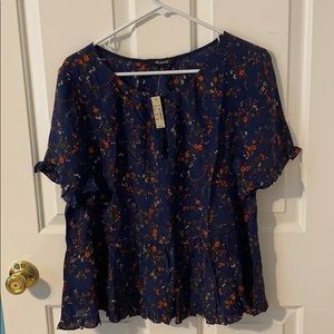 Madewell Floral Top